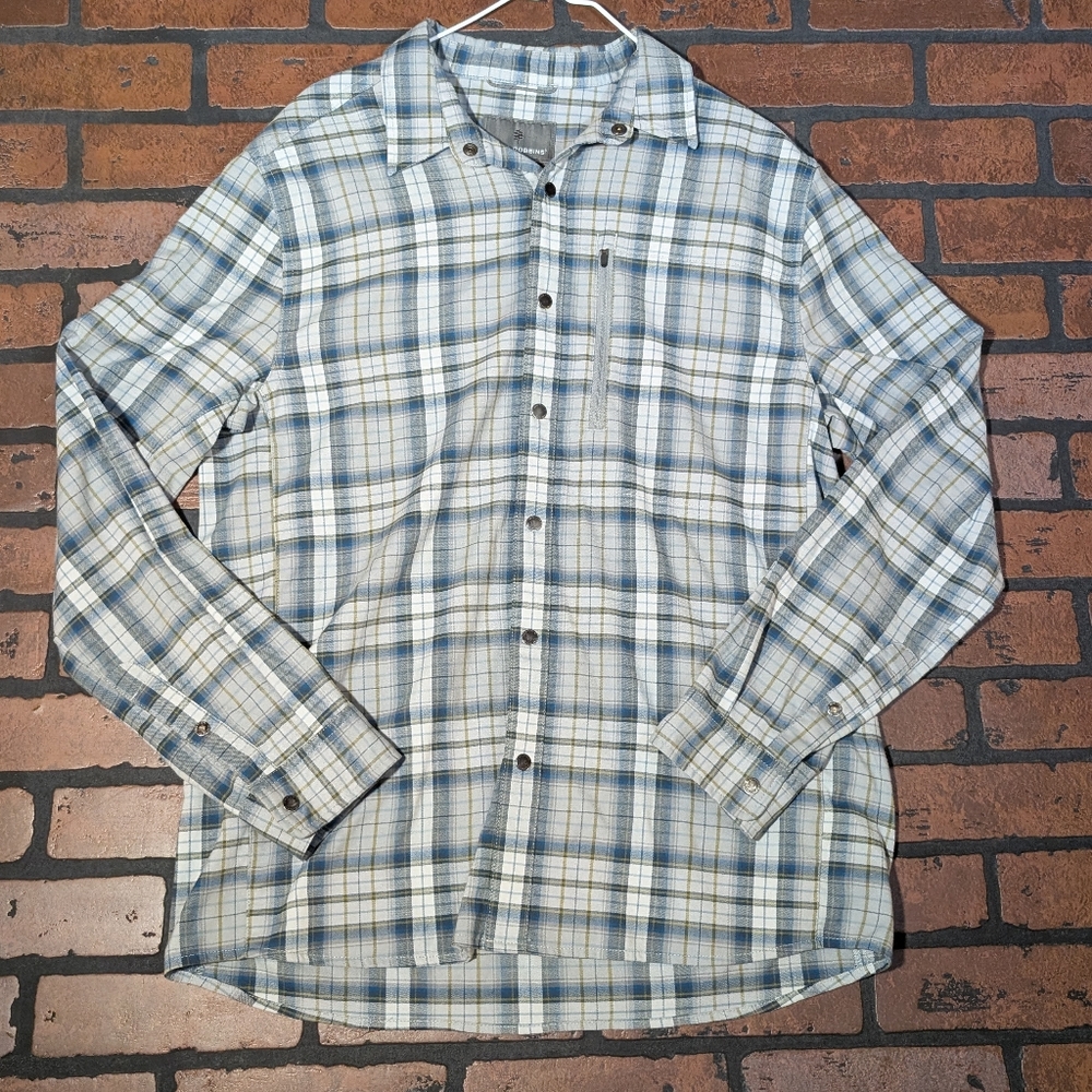 Royal Robins‎ Men's L Flannel Snap Shirt w/ Zip Pocket Outdoor Adventure